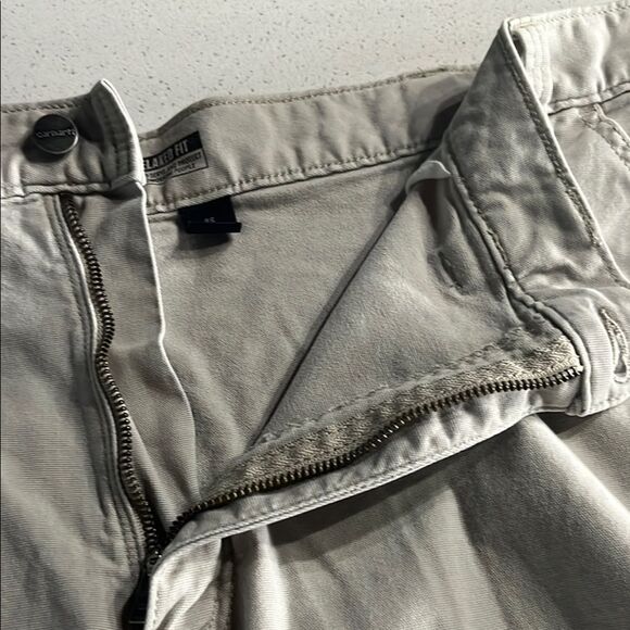 Carhartt Gray Relaxed Flat Front Flex Shorts Versatile Style Waist 46 - Picture 9 of 11